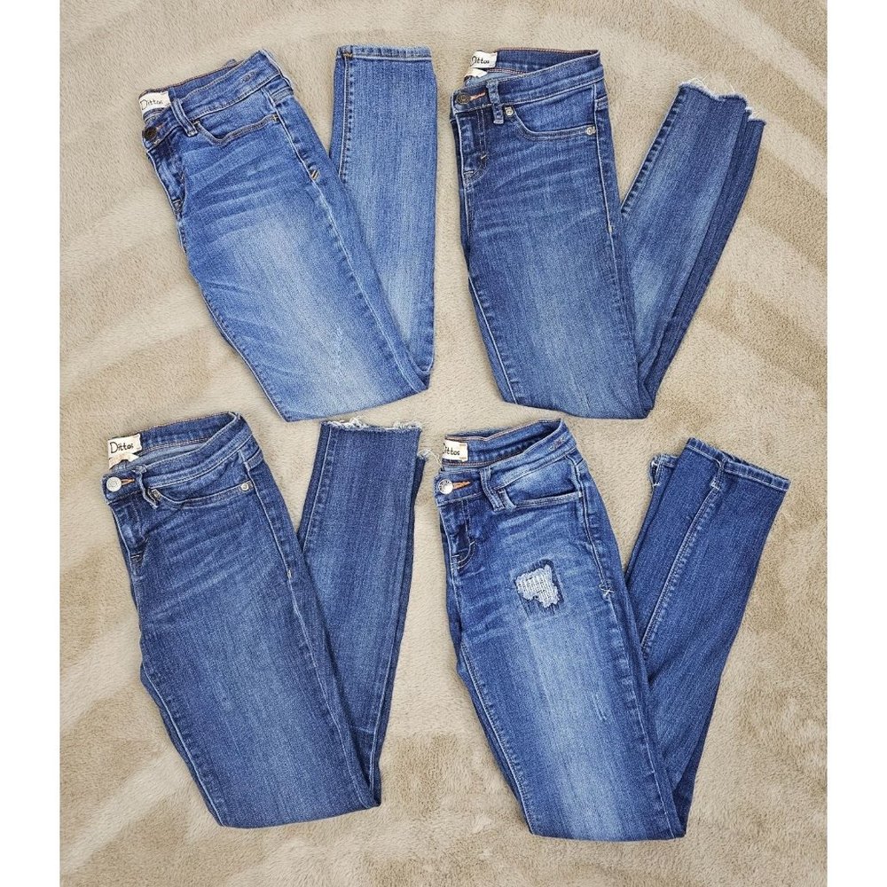 *4 PAIRS* Dittos Women's Jeggings & Jeans Mid-Rise Skinny Stretch Size 26 Denim